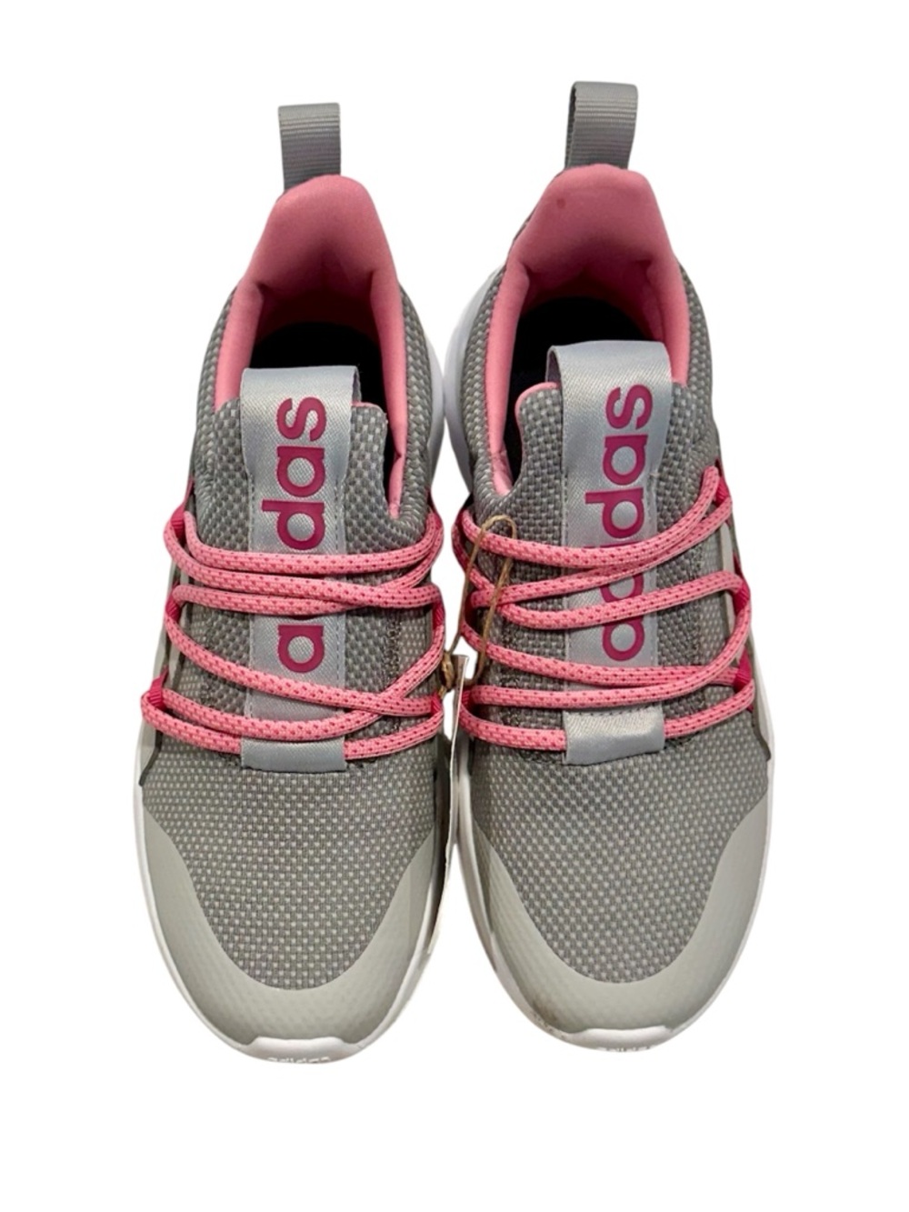 NWT adidas Kids Gray and Pink Lite Racer Adapt 5.0 Running Shoe - Size: 3 - Picture 2 of 9